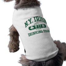 New York Irish Drinking Team Dog Tshirt