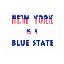 New York is a Blue State Post Card