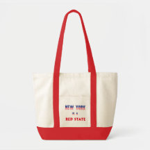 New York is a Red State Tote Bags