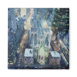 "New York Nightlights" Watercolor Art magnets