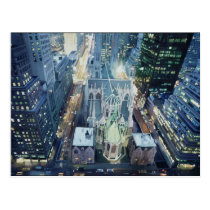 "New York Nightlights" Watercolor Art postcards