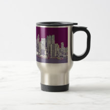 New York NYC purple Mugs
