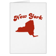 NEW YORK Red State Greeting Card