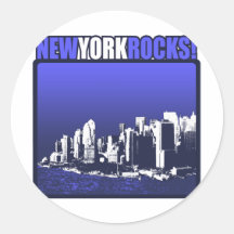 New York Rocks! Round Stickers