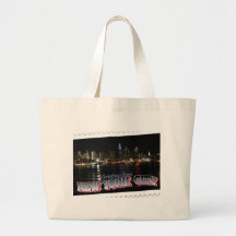 New York Skyline at Night Empire State Bags