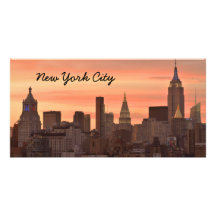 New York Skyline Customized Photo Card