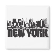 New York Skyline Fridge Magnets