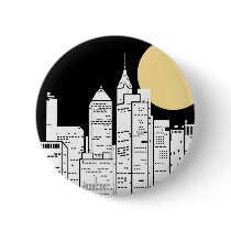 New York Skyline Silhouette Pin