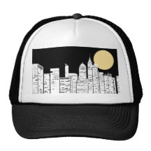 New York Skyline Silhouette Hats