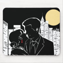 New York Skyline Silhouette Mousepads