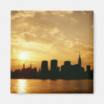New York Skyline Sunset Fridge Magnet