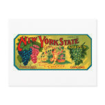 New York State Grapes Ad vintage label Postcard