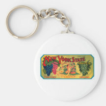New York State Grapes Key Chain