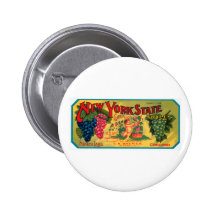 New York State Grapes Pinback Buttons