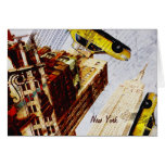 New York taxi greeting card