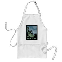 new york united states usa vintage retro travel aprons