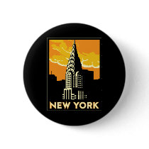 new york united states usa vintage retro travel pinback buttons