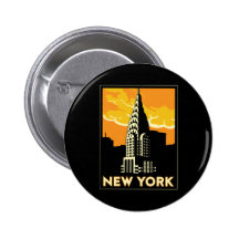 new york united states usa vintage retro travel pinback buttons