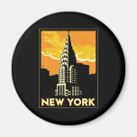 new york united states usa vintage retro travel refrigerator magnets