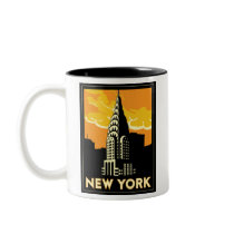 new york united states usa vintage retro travel mug