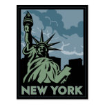 new york united states usa vintage retro travel post cards