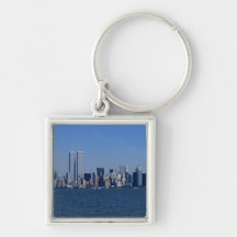 New York, USA. Skyline of downtown Manhattan Keychain