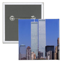 New York, USA. Twin towers of the famous World Buttons
