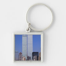 New York, USA. Twin towers of the famous World Keychain
