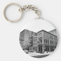 New York Winter - City in the Snow Keychains