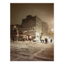 New York Winter - Snow in the City Photo Print