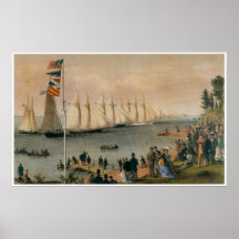 New York Yacht Club Regatta, 1869 Poster