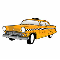 New York Yellow Cab Keychain Photo Cutout