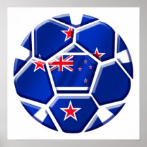 New Zealand 2014 World Cup All whites soccer ball Print