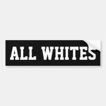 New Zealand "ALL WHITES" Bumper Sticker