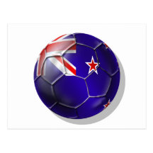 New Zealand All whites kiwi flag Ball Postcard