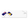 New Zealand and Tokelau Crossed Flags Bumper Stickers