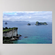 New Zealand Cathedral Cove & Mercury Islands Print