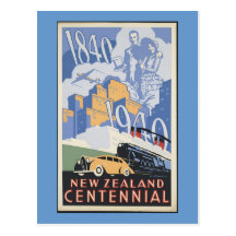 New Zealand Centennial Postcard