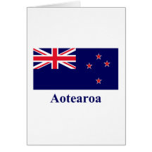 New Zealand Flag with Name in Maori Card