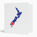 New Zealand map flag Binders