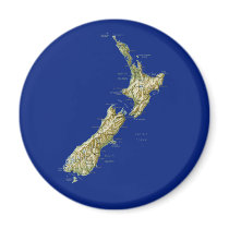 New Zealand Map Magnet