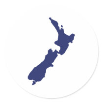 New Zealand Map Stickers