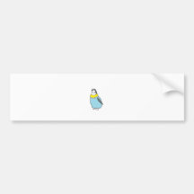 new zealand peguin cartoon wearing sweater bumper sticker