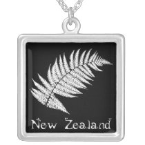 New Zealand Silver Fern Necklace