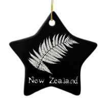 New Zealand Silver Fern Ornament