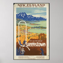 New Zealand Vintage Travel Poster Ad Retro Prints