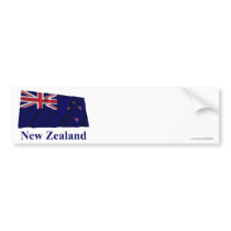 New Zealand Waving Flag with Name