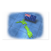 New Zealand with its own flag Rectangular Sticker
