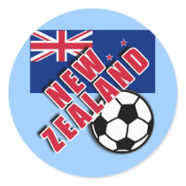 NEW ZEALAND World Soccer Fan Tshirts Round Sticker
