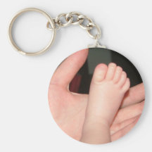 newborn baby foot keychain